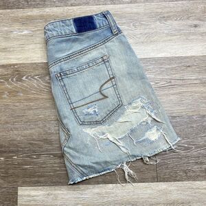 AMERICAN EAGLE Light Wash Blue Denim Jean A-Line Skirt Women's Size 4